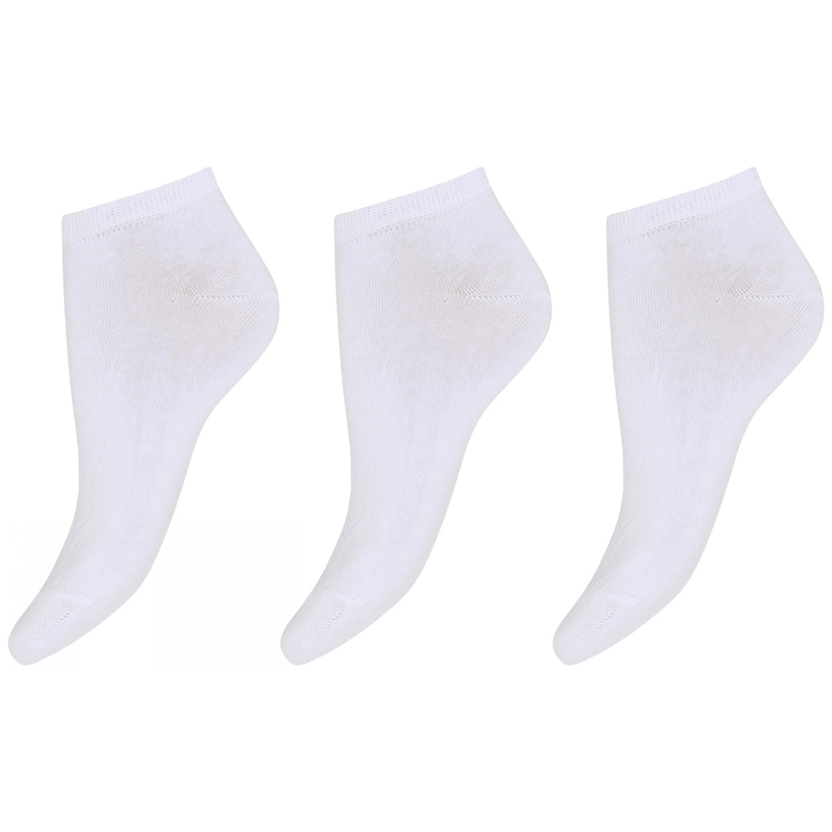 Decoy Sneaker 3-pak ankelstrømper, hvid - 9-20226-65 - 1200 - White
