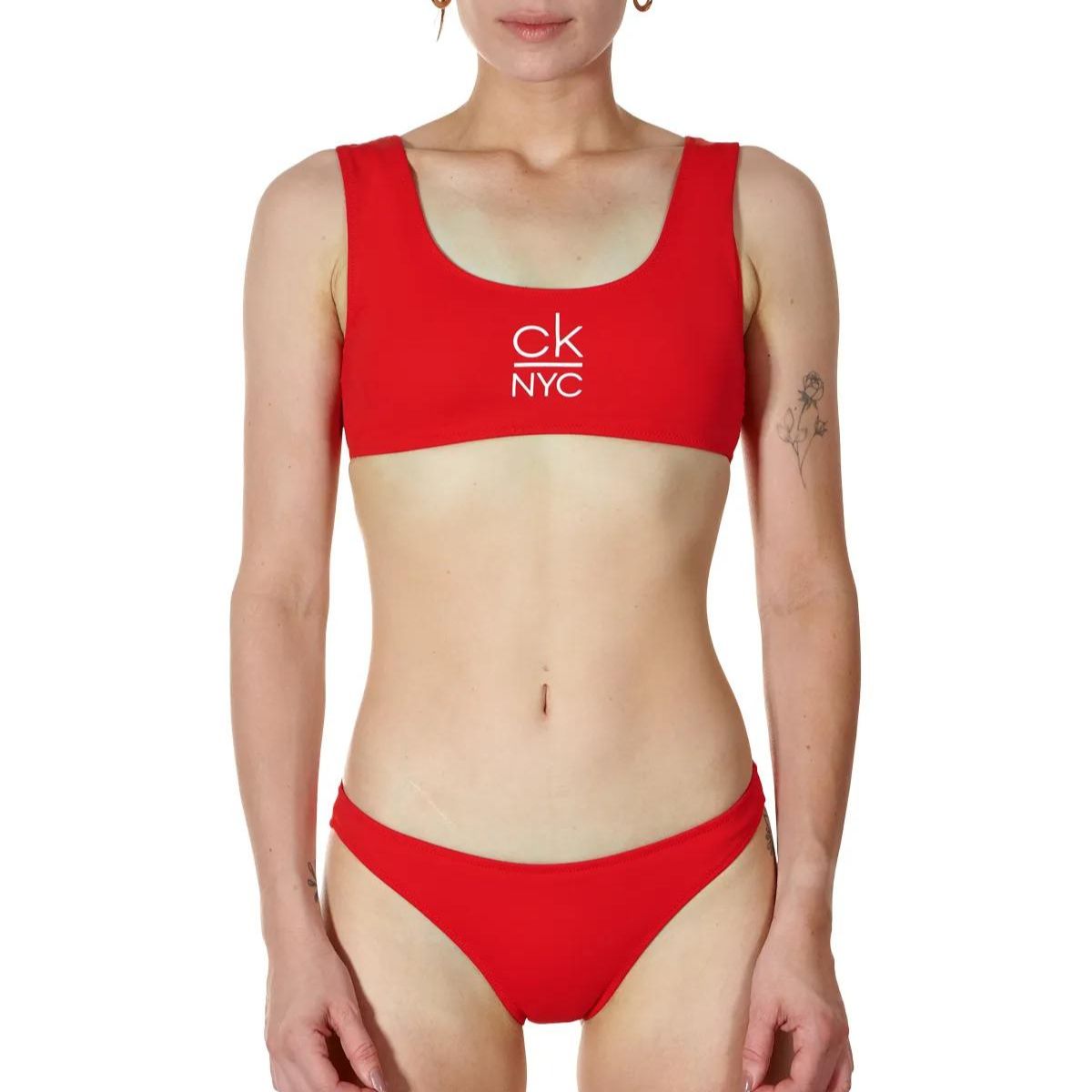 Calvin Klein tai bikinitrusse, rød - 00938 - XBG - High Risk Red