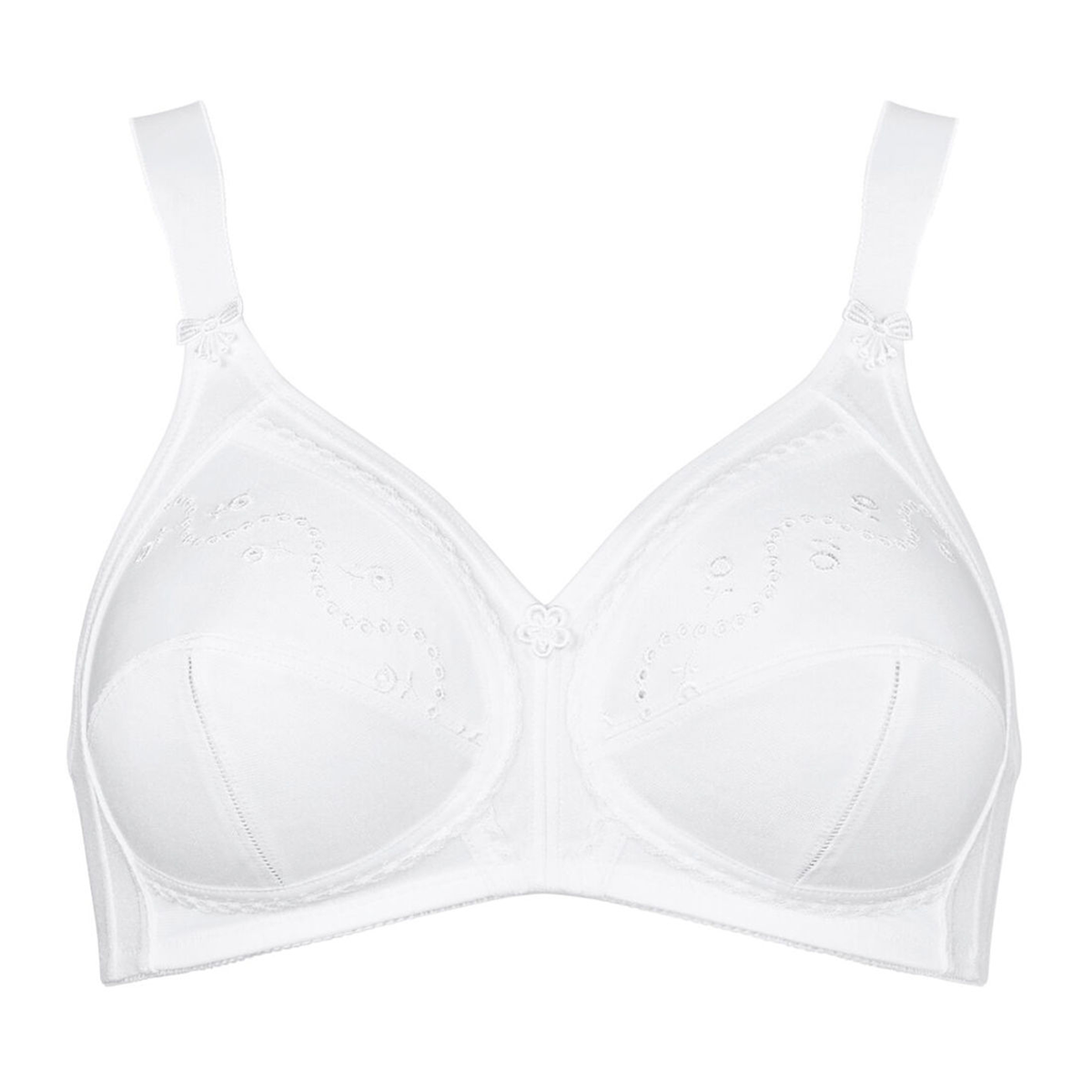 Triumph Doreen + Cotton 01 N BH uden bøjle, hvid - 10004928 - 0003 - White
