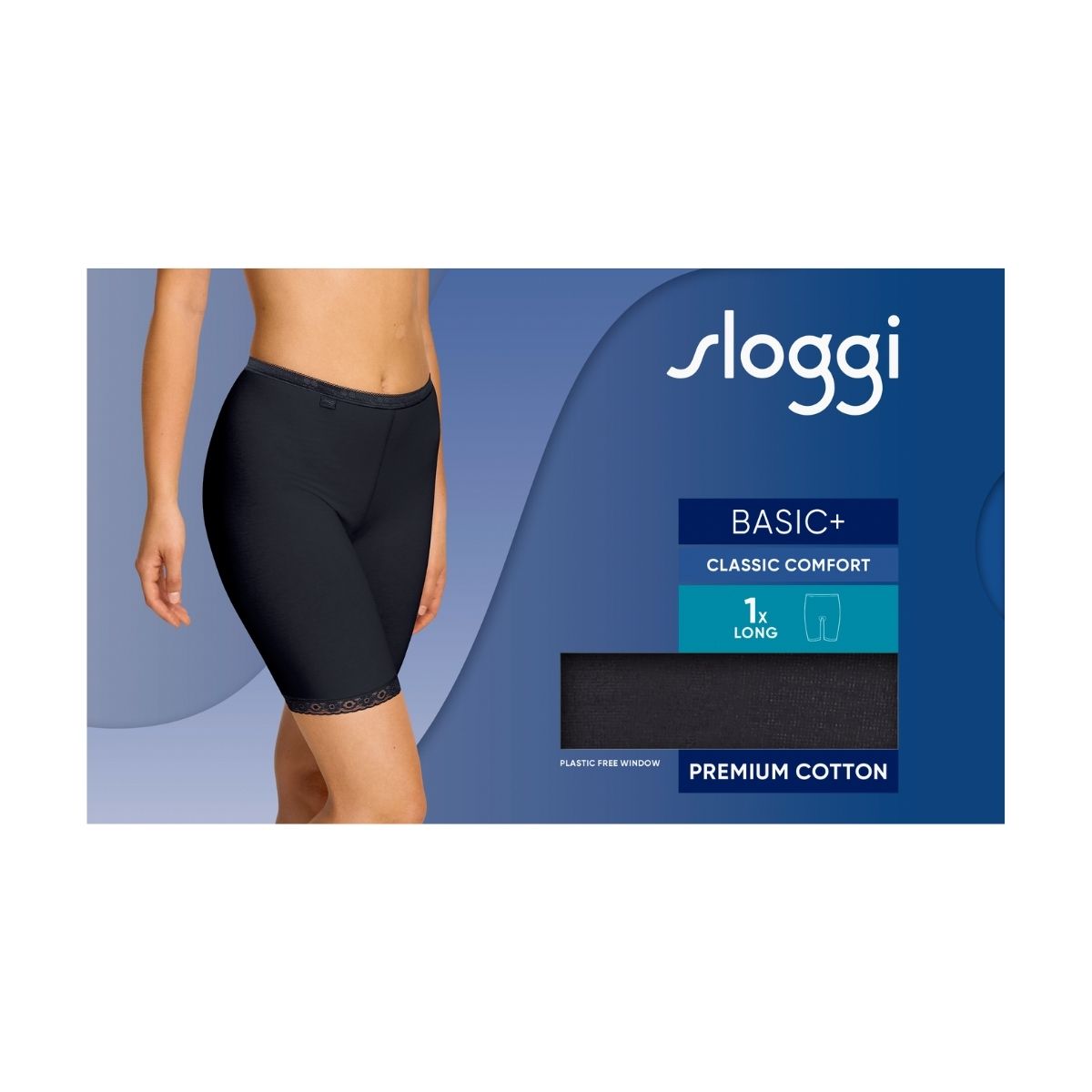 Sloggi Basic+ shorts, sort - 10007643 - 0004 - Sort