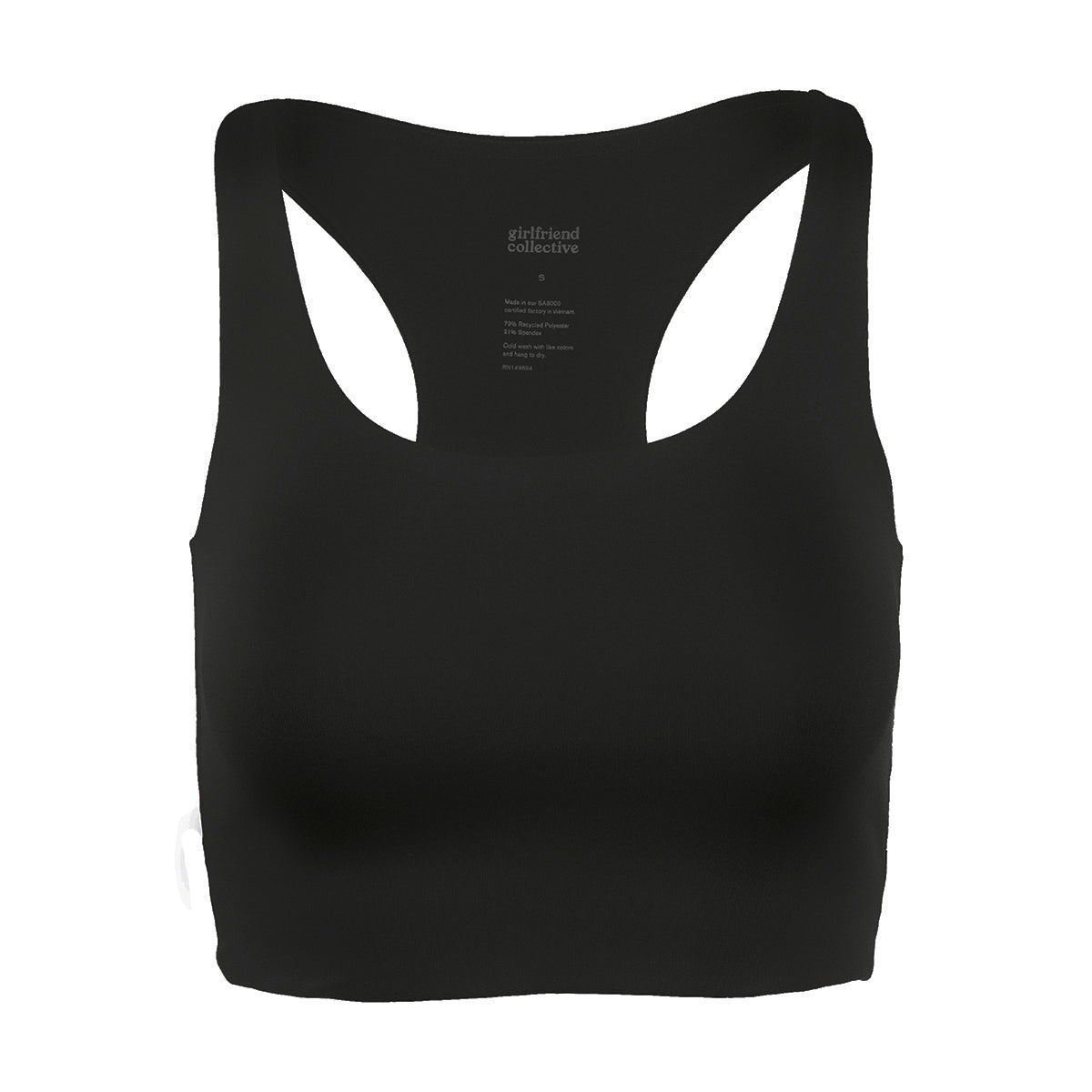 Girlfriend Collective Paloma sports BH, sort - 1002 - BLACK - Black