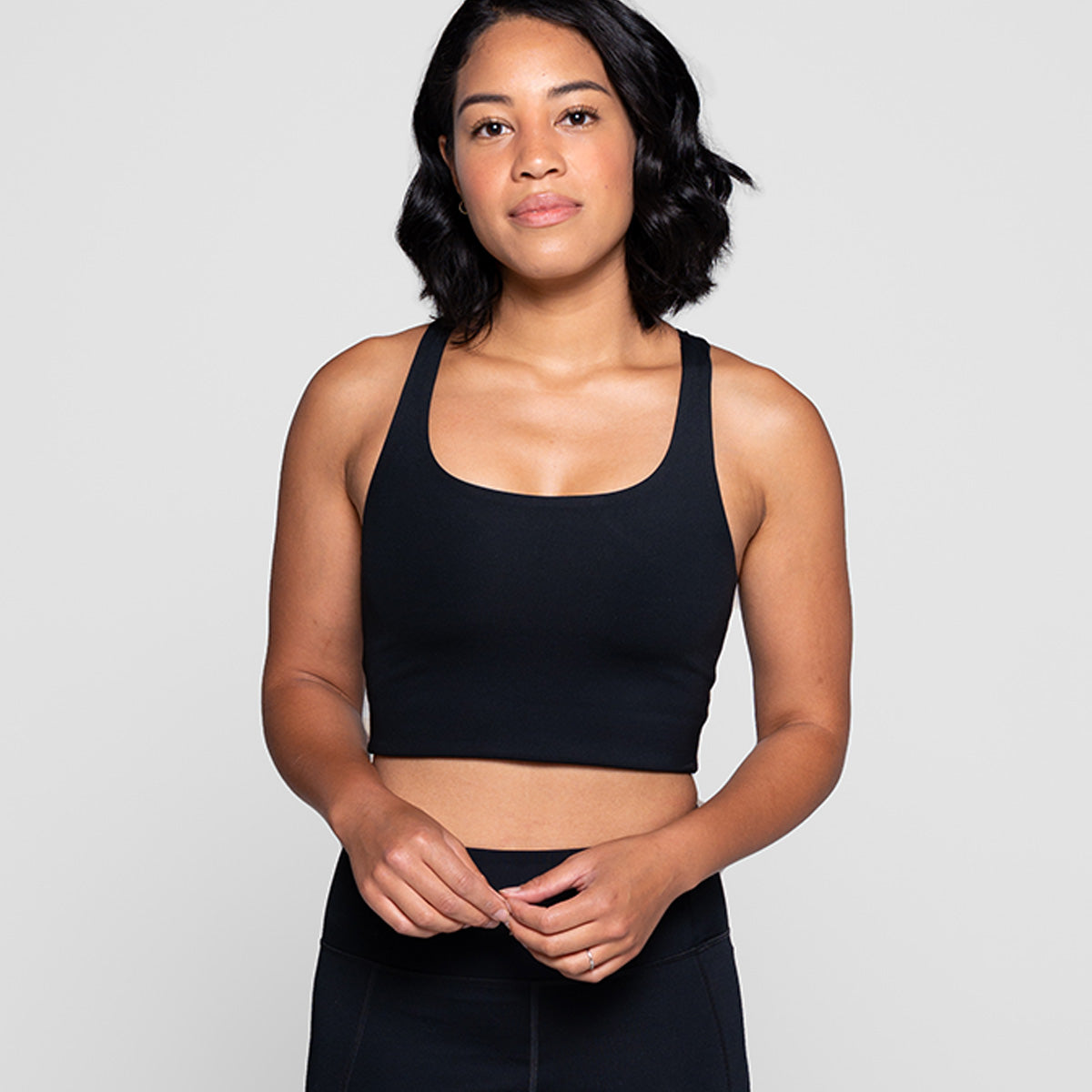 Girlfriend Collective Paloma sports BH, sort - 1002 - BLACK - Black