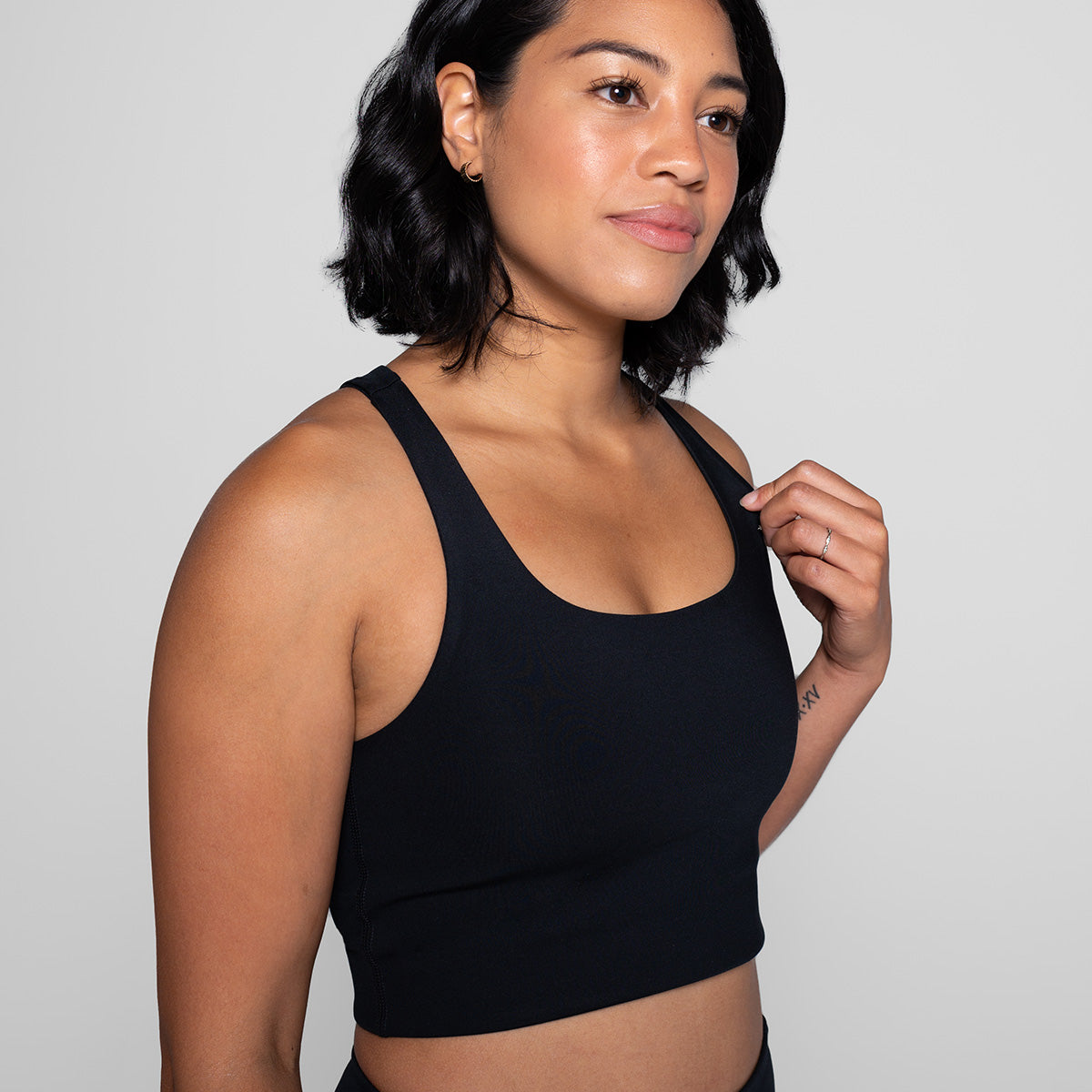 Girlfriend Collective Paloma sports BH, sort - 1002 - BLACK - Black