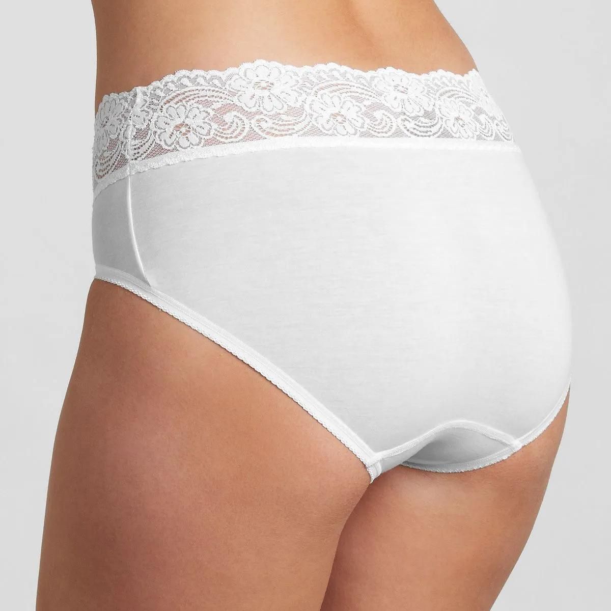 Sloggi Romance midi trusse, hvid - 10031896 - 0003 - White