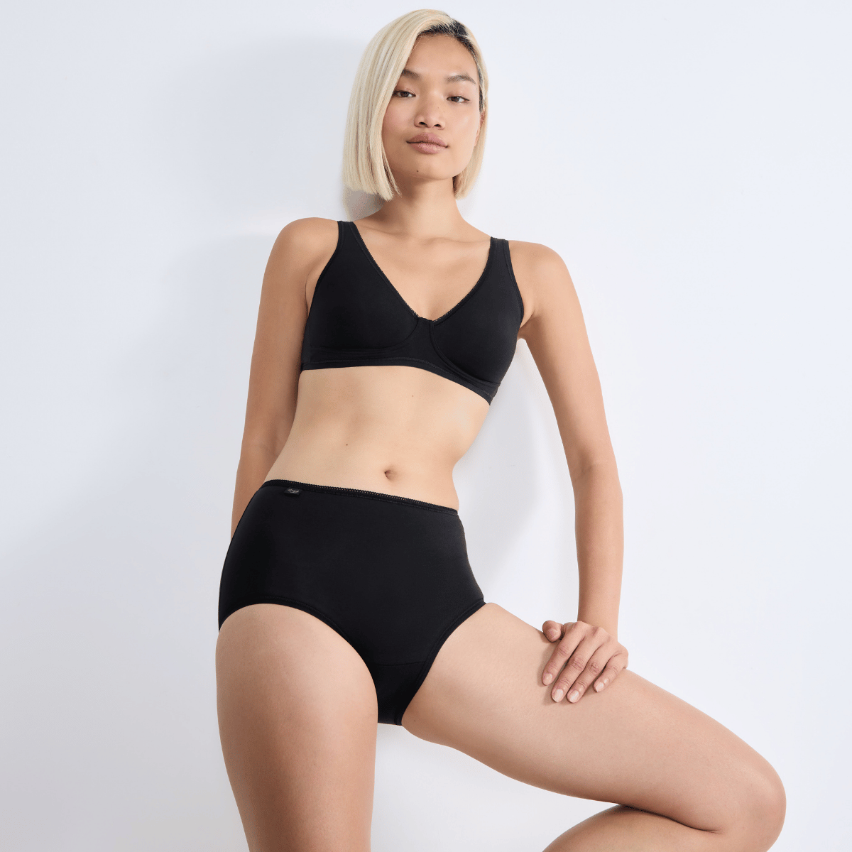 Sloggi 24/7 3-pak midi trusse, sort - 10167221 - 0004 - Black