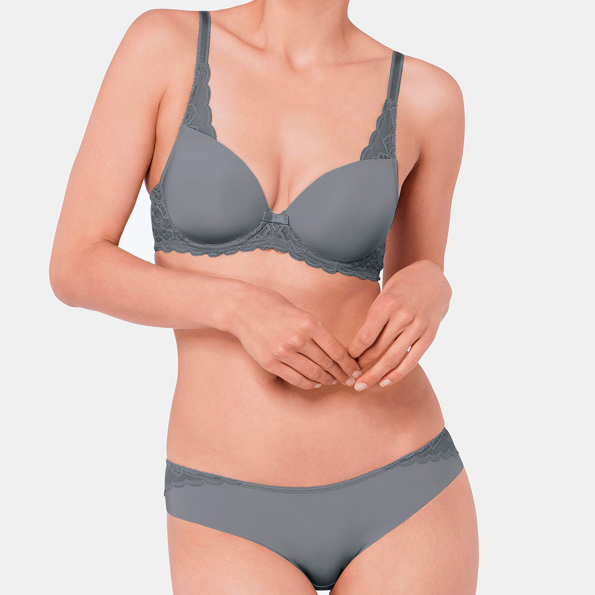 Triumph Amourette Spotlight WHP BH med bøjle, grå - 10181644 - M013 - Grey Combination