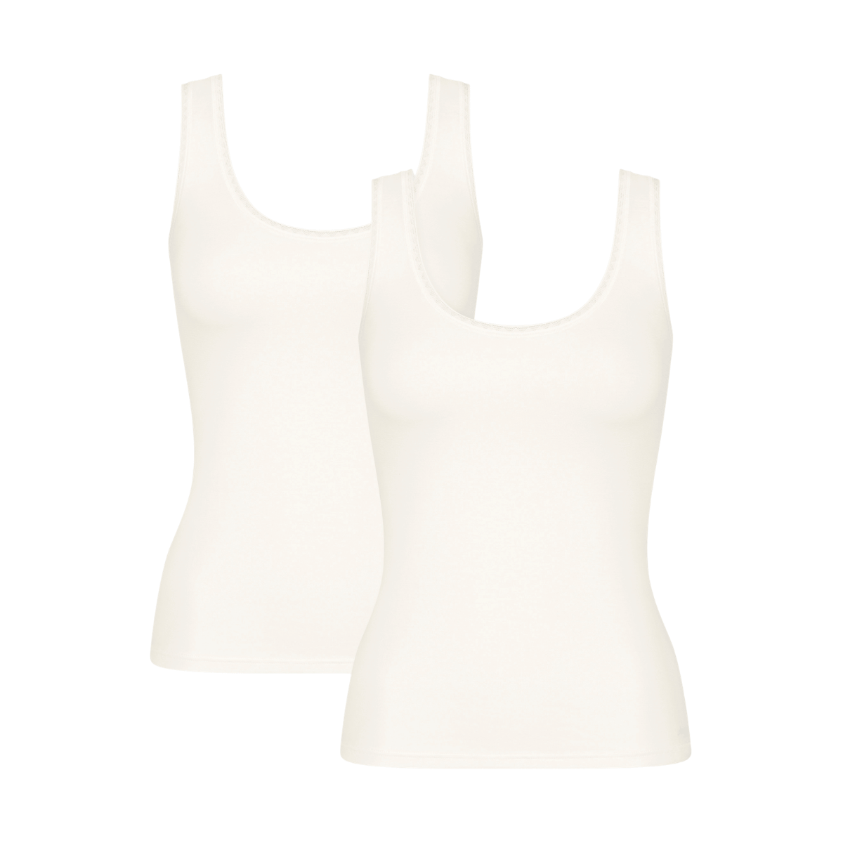 Sloggi Go 2-pak top, hvid - 10209426 - 00GZ - Silk White