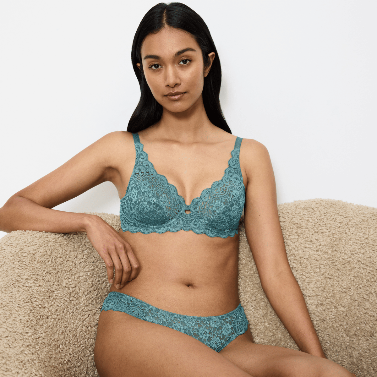 Triumph Amourette W BH med bøjle, turkis - 10209574 - 1597 - Quiet Turquoise