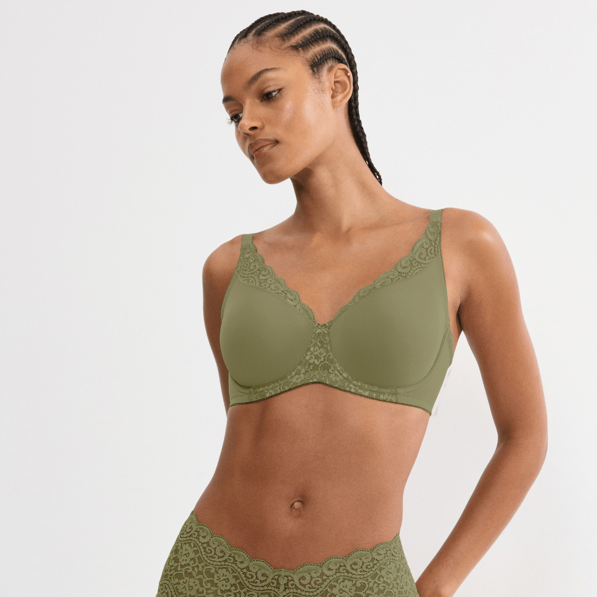 Triumph Amourette W01 BH med bøjle, grøn - 10210670 - 7855 - Olive Gold