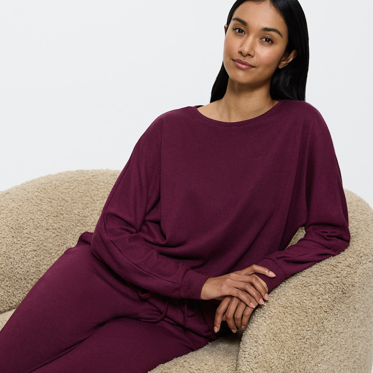 Triumph Cozy Comfort striktrøje, bordeaux - 10216538 - 00EG - Burgundy