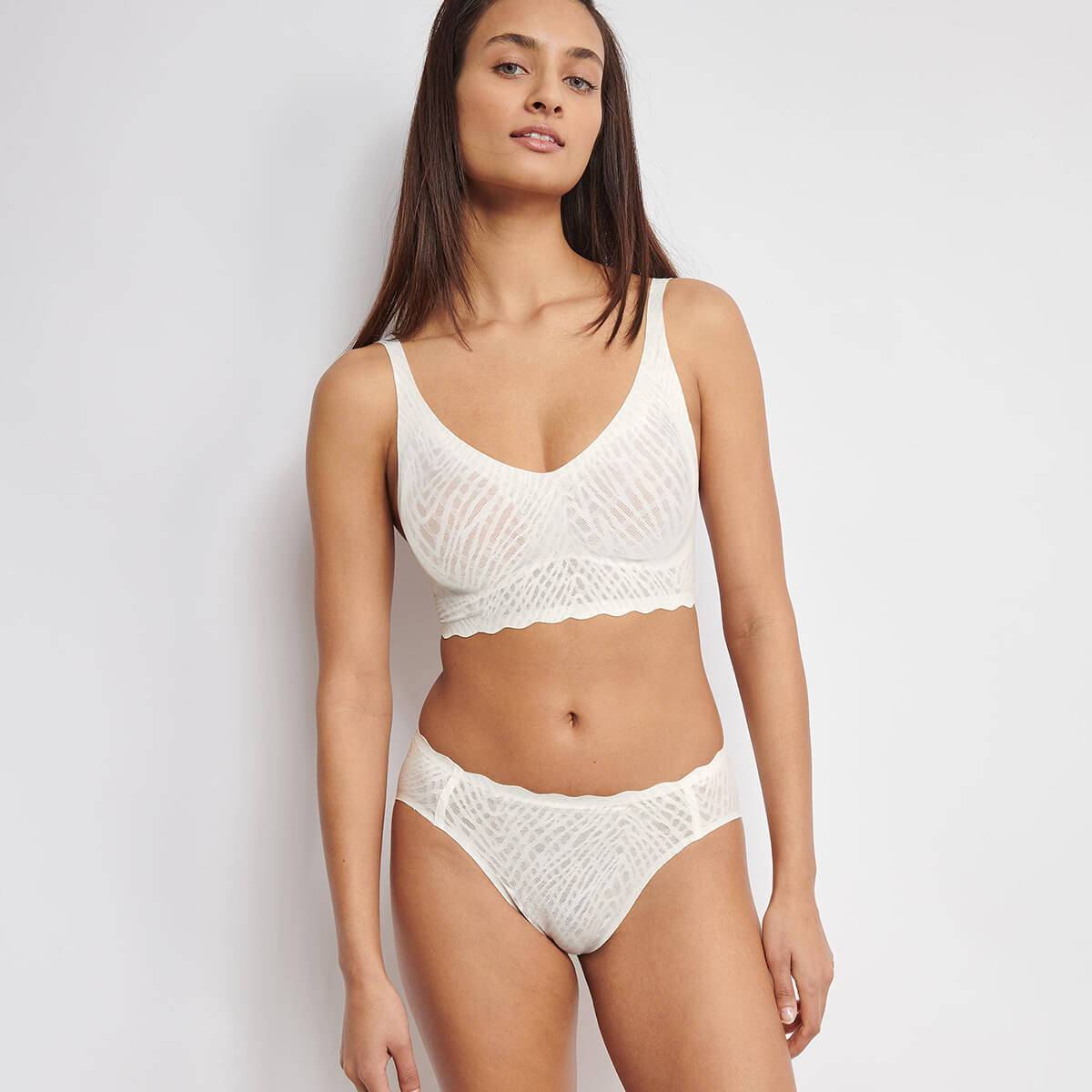 Sloggi Zero Feel Bliss bralette BH, hvid - 10219598 - 00GZ - Silk White