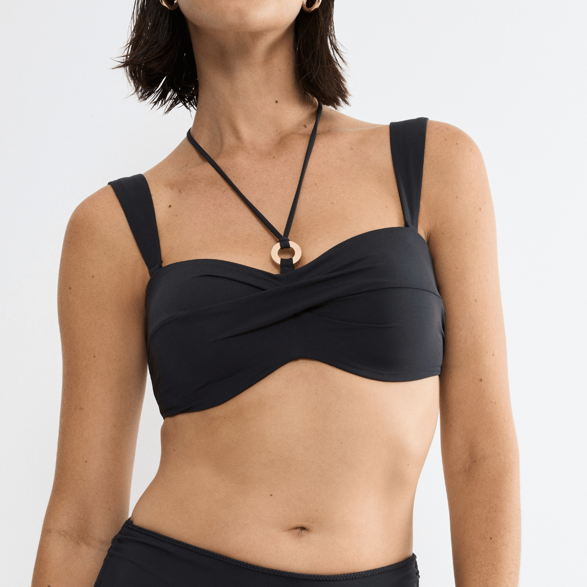 Triumph Summer Twist DP bikini top uden bøjle, sort - 10222253 - 0240 - Black