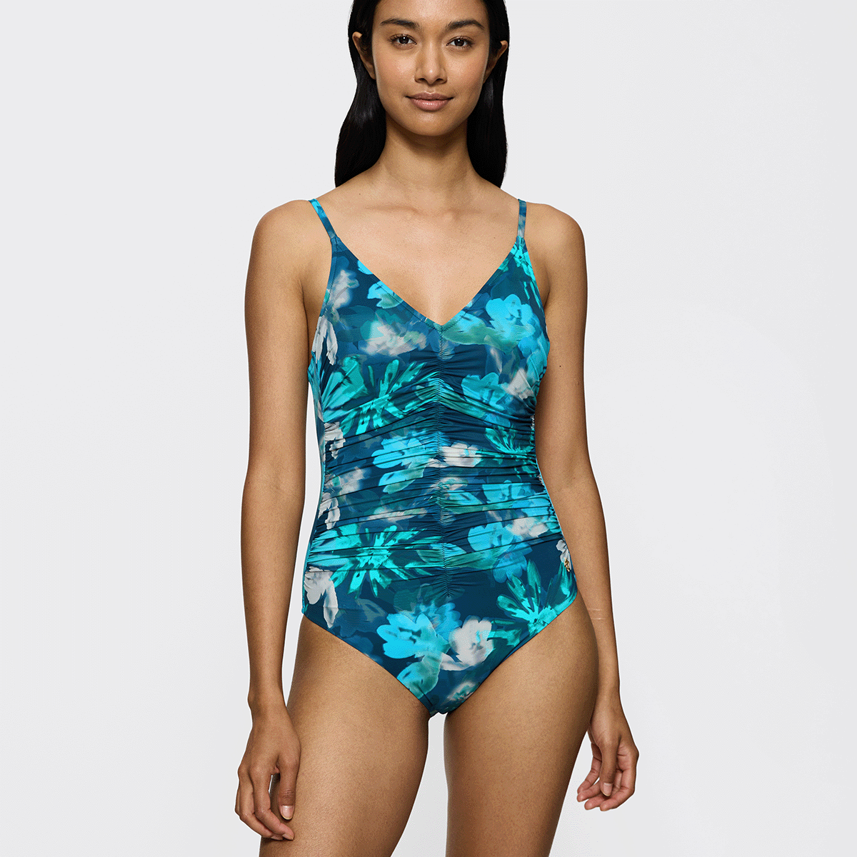 Triumph Summer Fleur badedragt uden bøjle, multi - 10222302 - M025 - Turquoise-Dark Combination