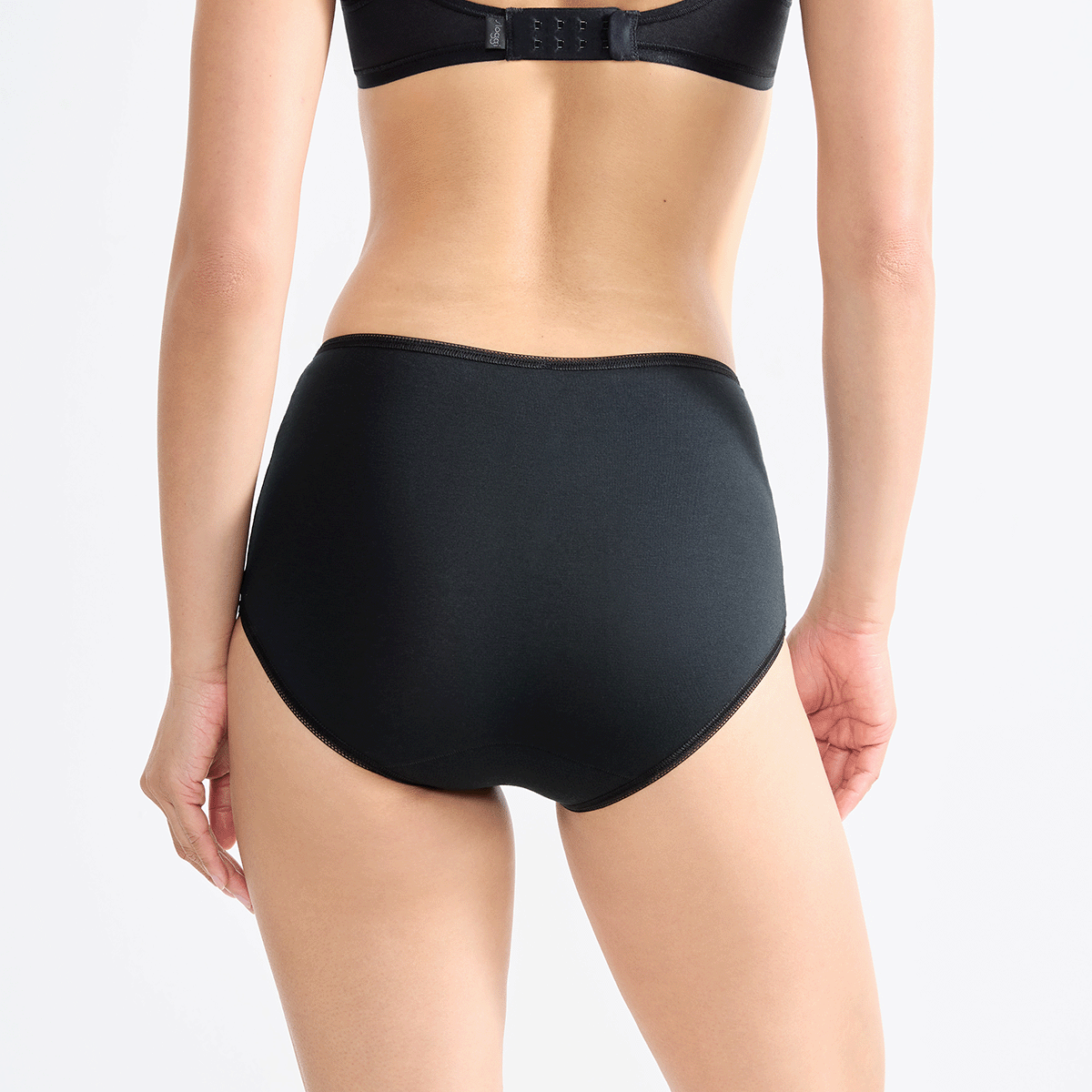 Sloggi Pure Comfort 2-Pack midi trusse, sort - 10222357 - 0004 - Black