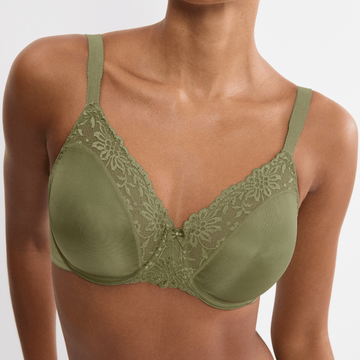 Triumph Ladyform Soft W01 BH med bøjle, grøn - 10224866 - 7855 - Olive Gold