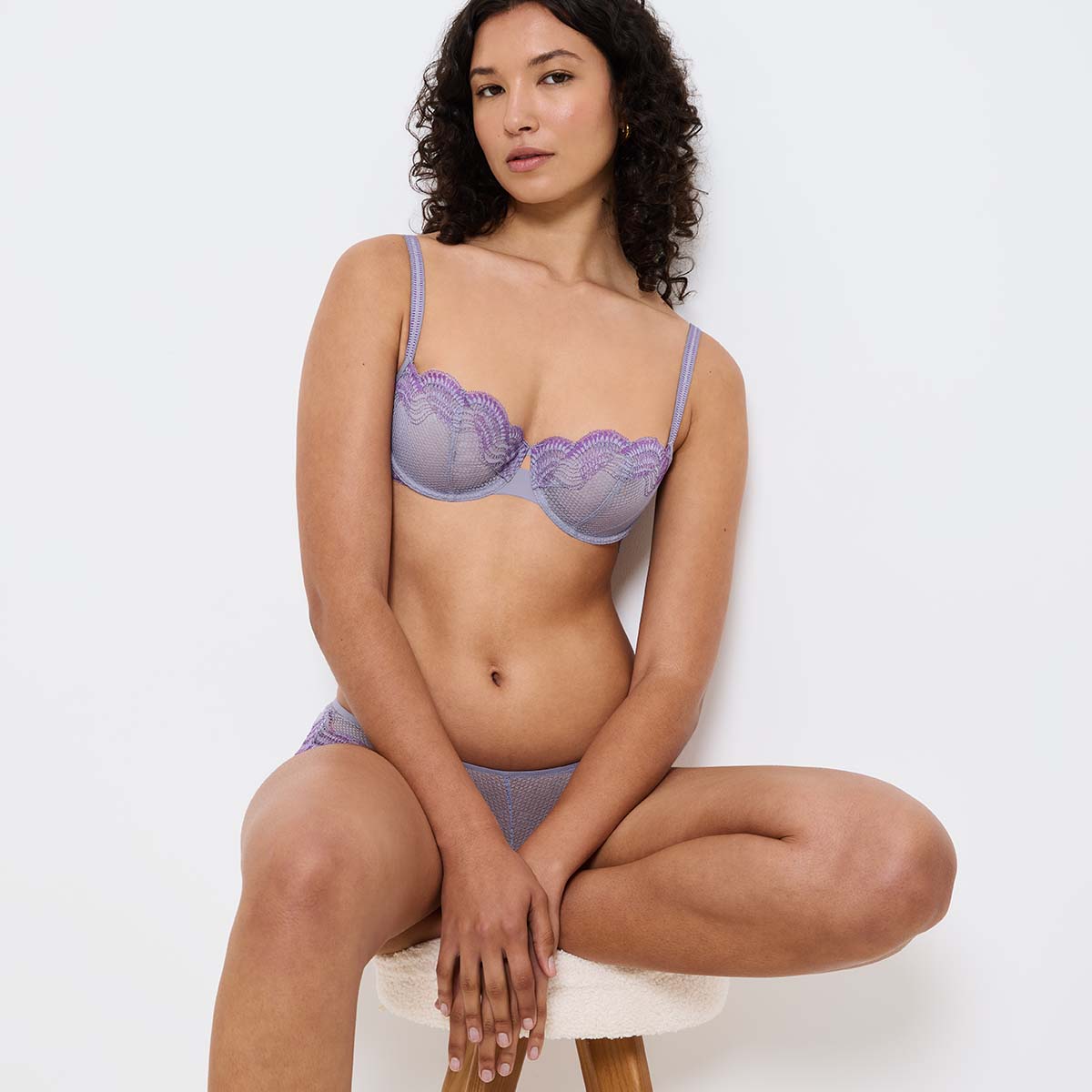 Triumph Comfort Glam balconette BH, grå - 10224928 - 3557 - Grey Shadow