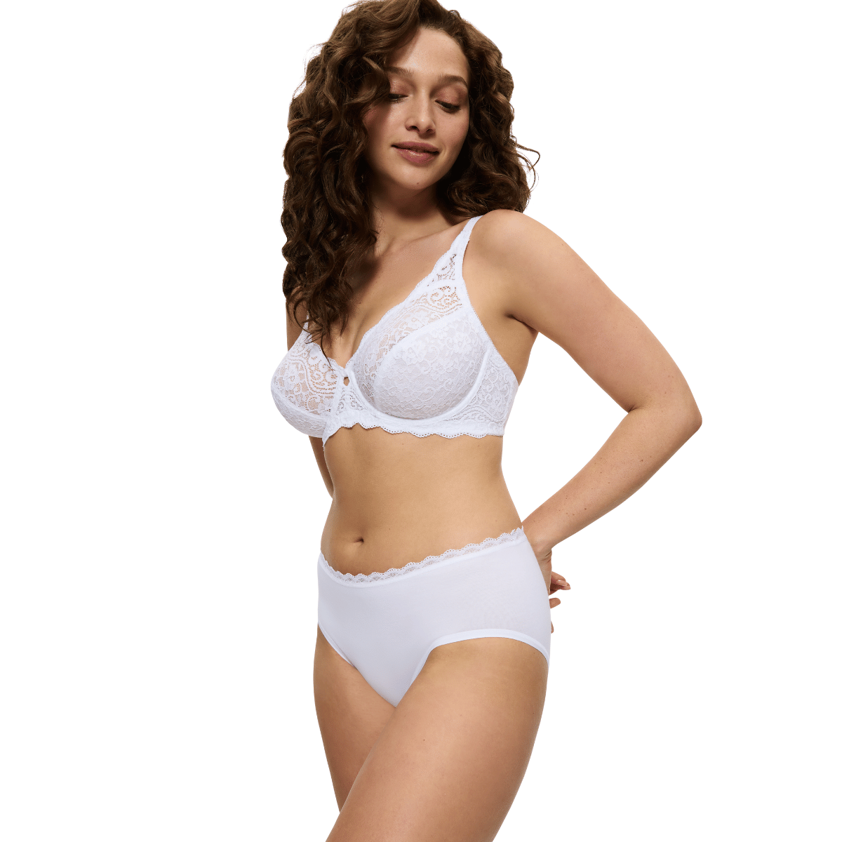Triumph Feel Of Cotton midi trusse, hvid - 10224959 - 0003 - White