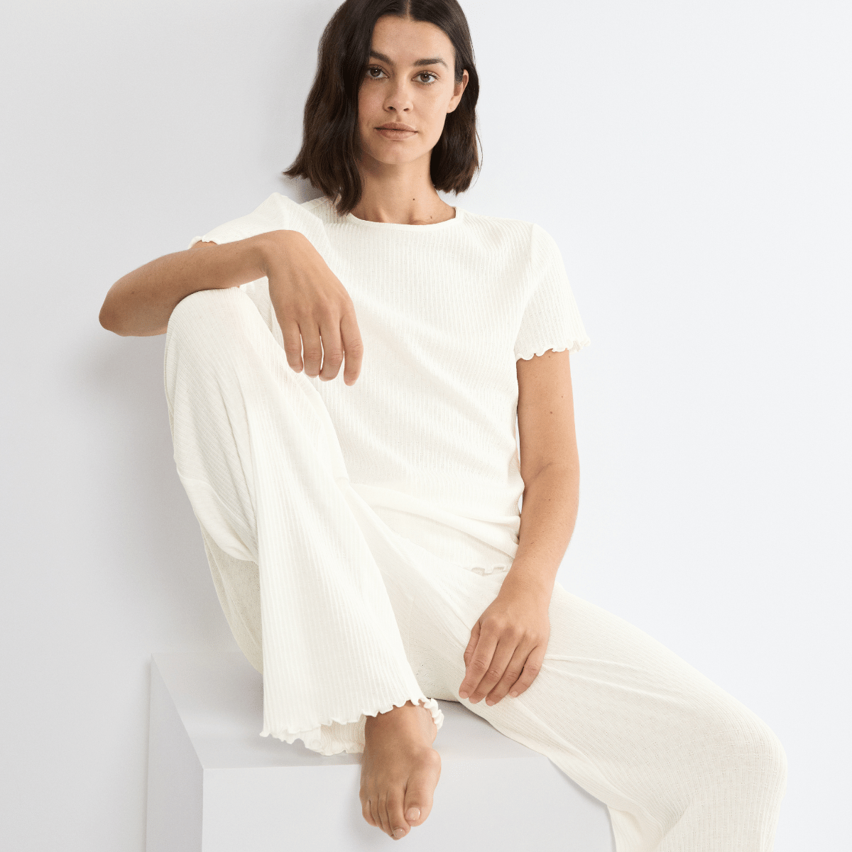 Triumph Mix & Match natbukser, hvid - 10227256 - 00GZ - Silk White