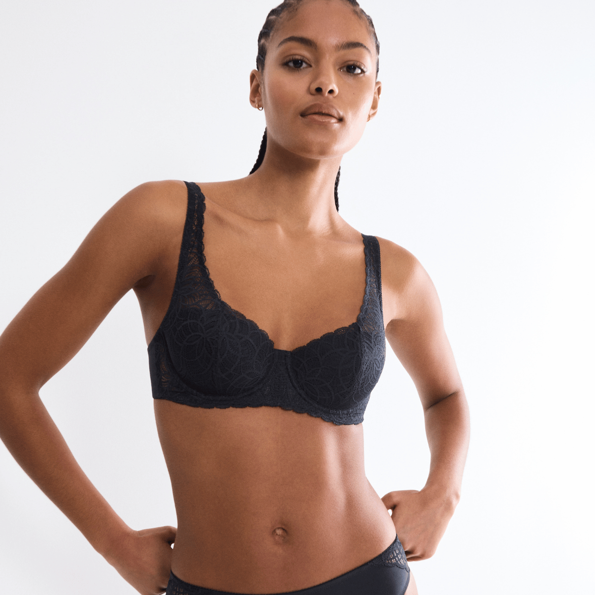 Triumph Amourette Graphic WHP BH med bøjle, sort - 10228981 - 0004 - Black
