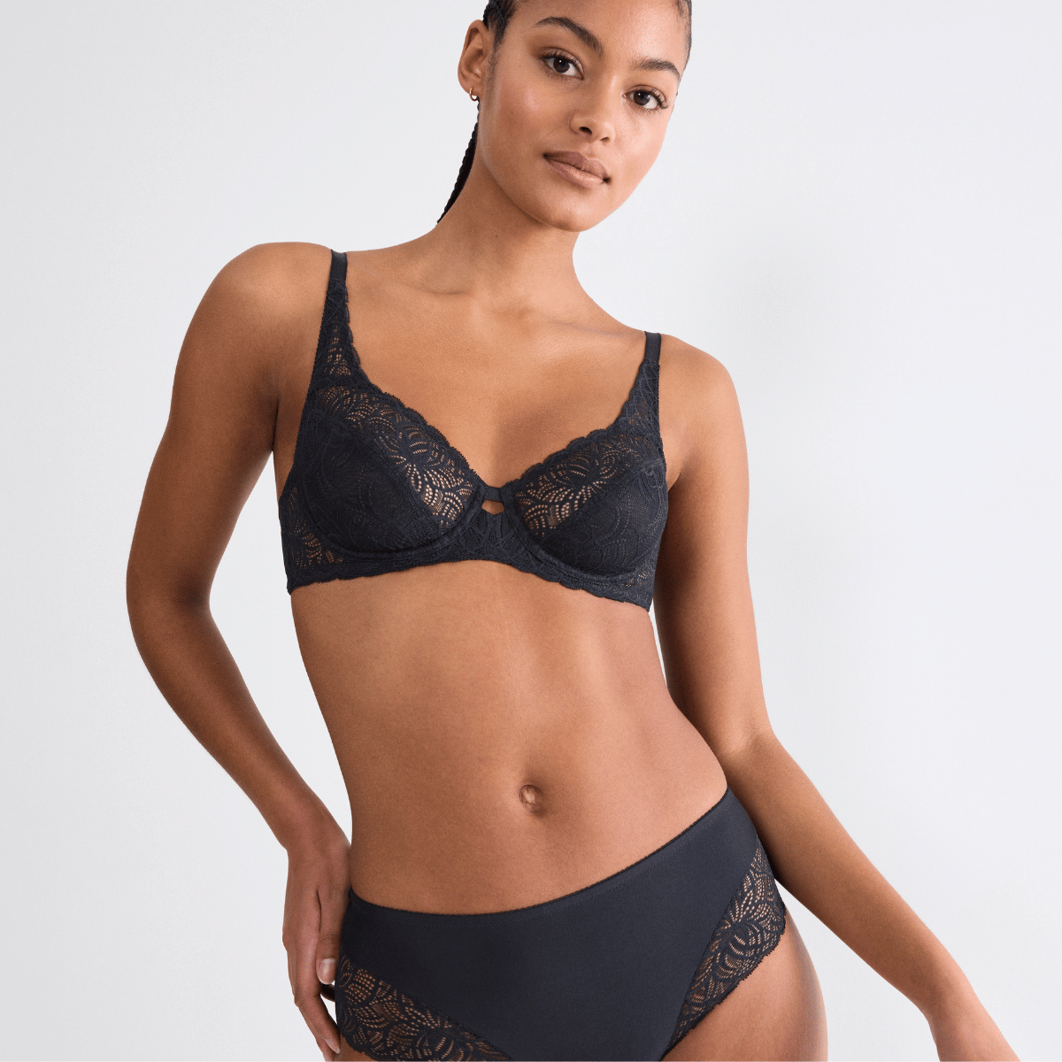 Triumph Amourette Graphic hipster trusse, sort - 10229014 - 0004 - Black