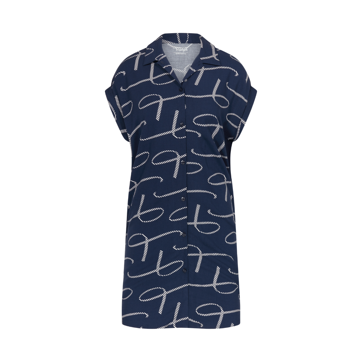Triumph Boyfriend natkjole, blå - 10218295 - M008 - Blue