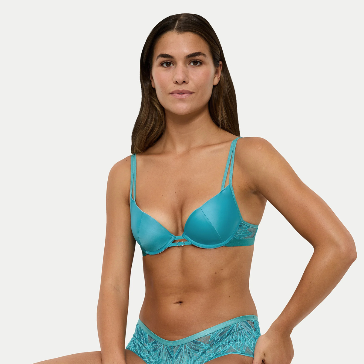 Triumph Crazy Stupid Love WHU push-up BH, turkis - 10222374 - 1605 - Ocean Blue