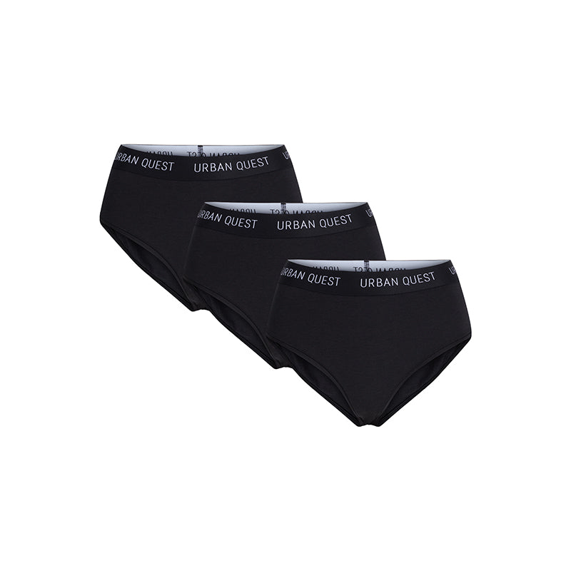 Urban Quest 3-Pack maxi trusse, sort - UQ1170 - 9000 - Black