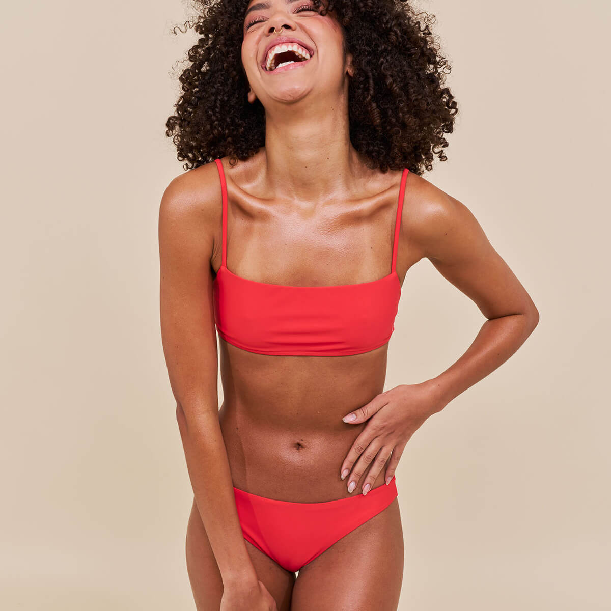Copenhagen Cartel Sanur bikini top uden bøjle, rød - 12124 - Heat - Heat