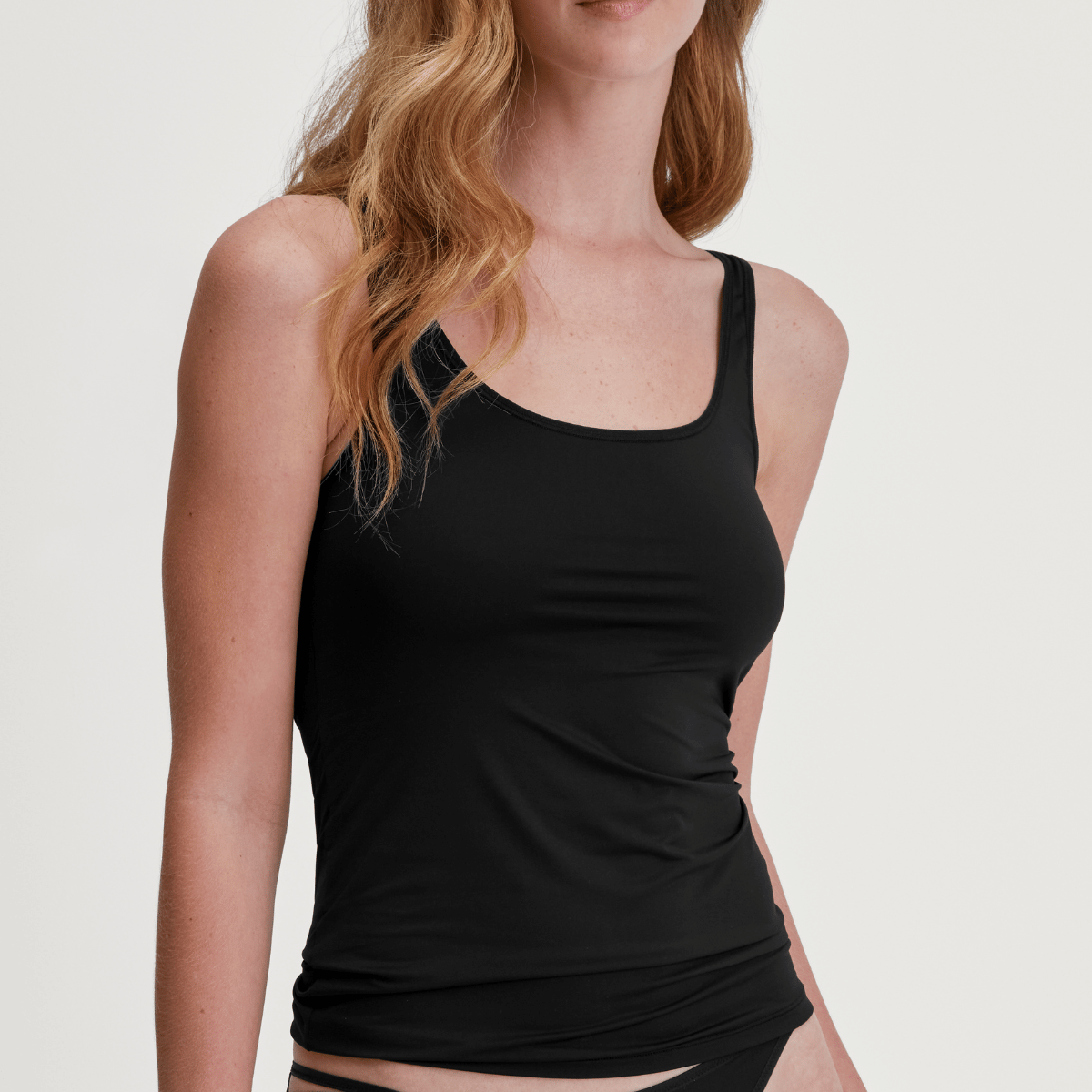 Calida Sleek Skin top, sort - 12437 - 992 - Black