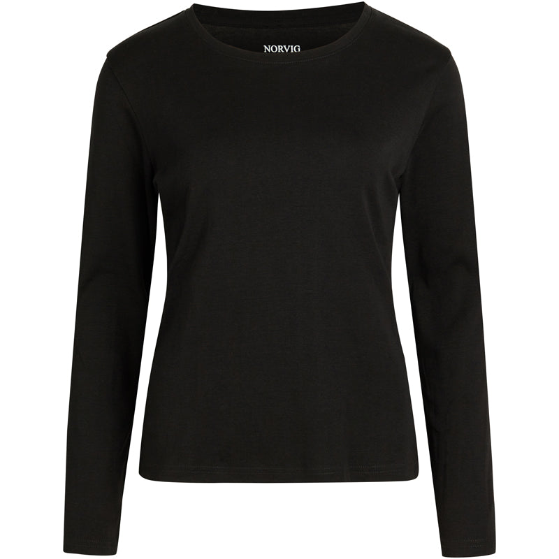 Norvig Ladies O-Neck t-shirt, sort - 1555 - SORT - Black