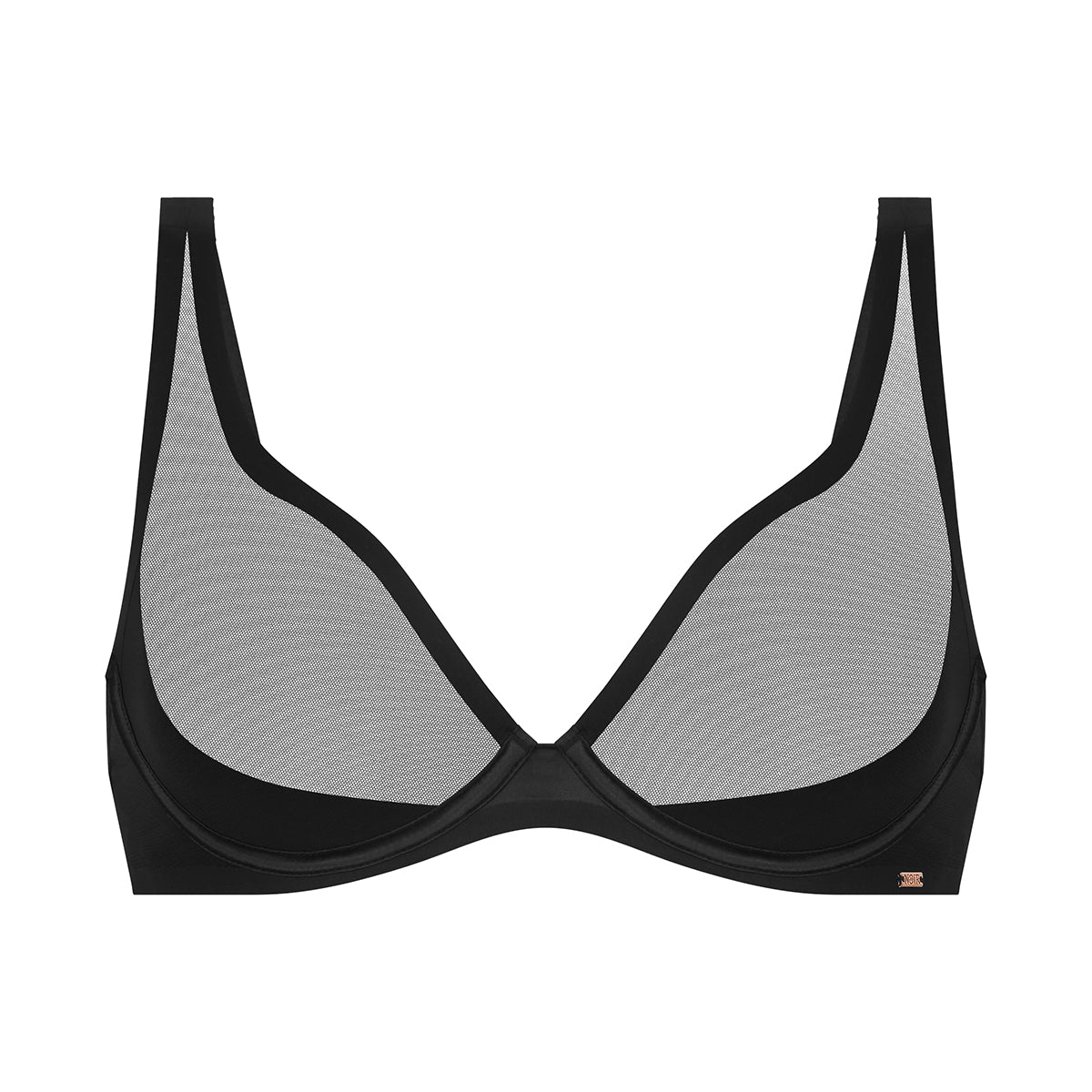 Hunkemöller Mesh Essentials BH med bøjle, sort - 206237 - Caviar - Caviar