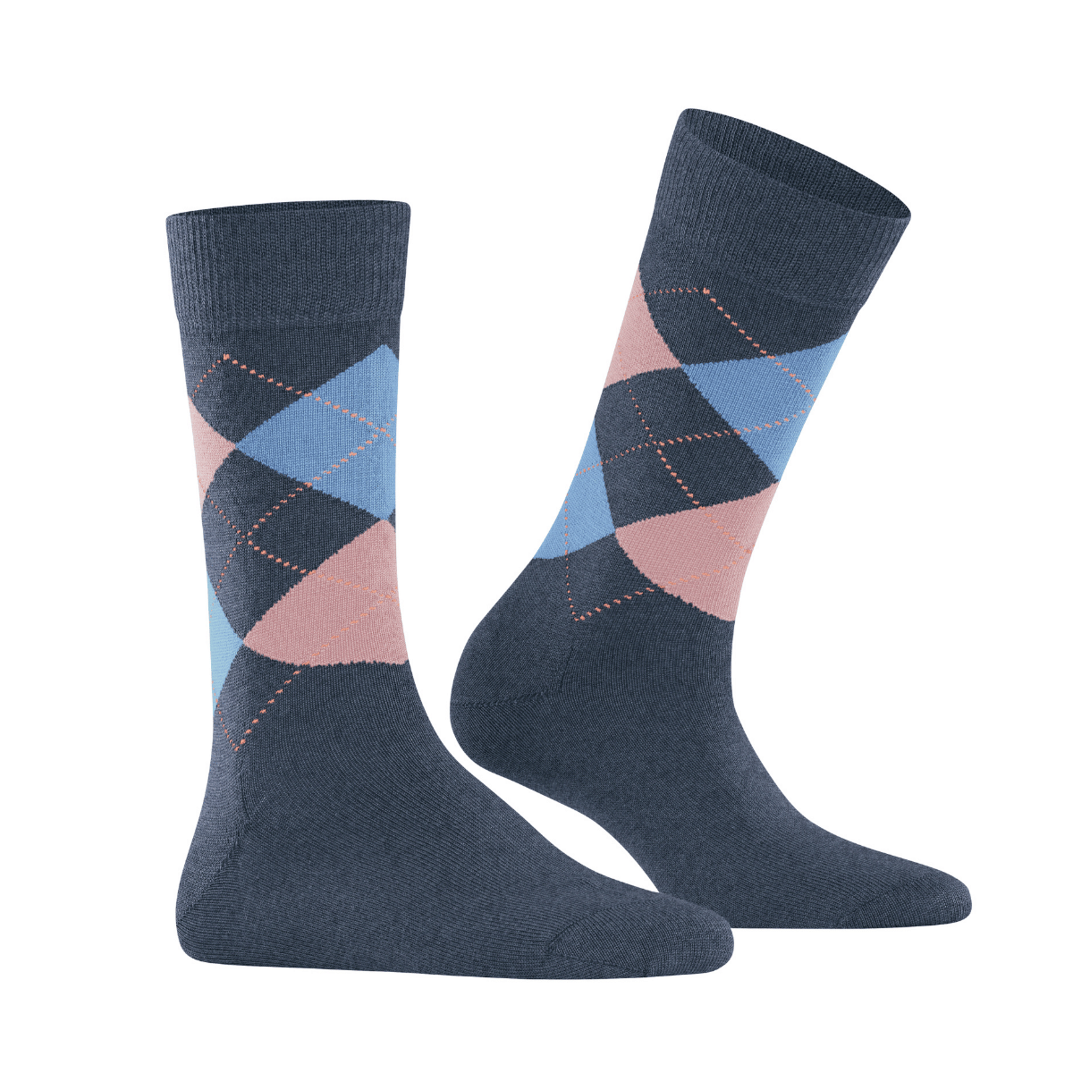 Burlington Marylebone strømper, blå - 22073 - 6688 - Dark Blue Mel.