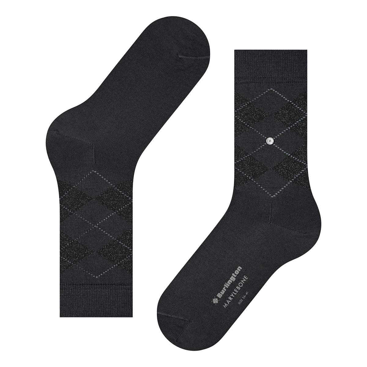 Burlington Marylebone Glitter strømper, sort - 22182 - 3004 - Black