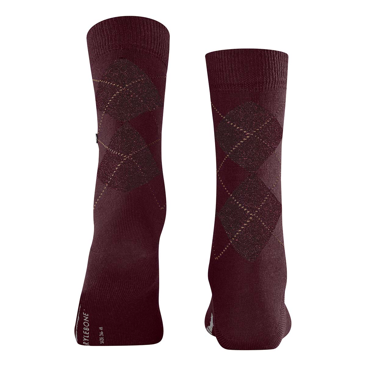 Burlington Marylebone Glitter strømper, rød - 22182 - 8435 - Claret