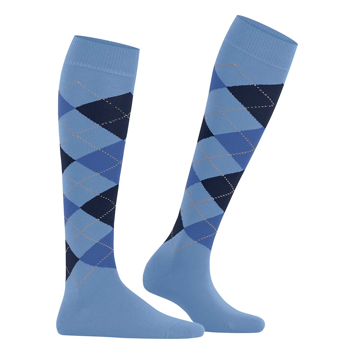 Burlington Marylebone knæstrømper, blå - 22373 - 6554 - Cornflower Blue