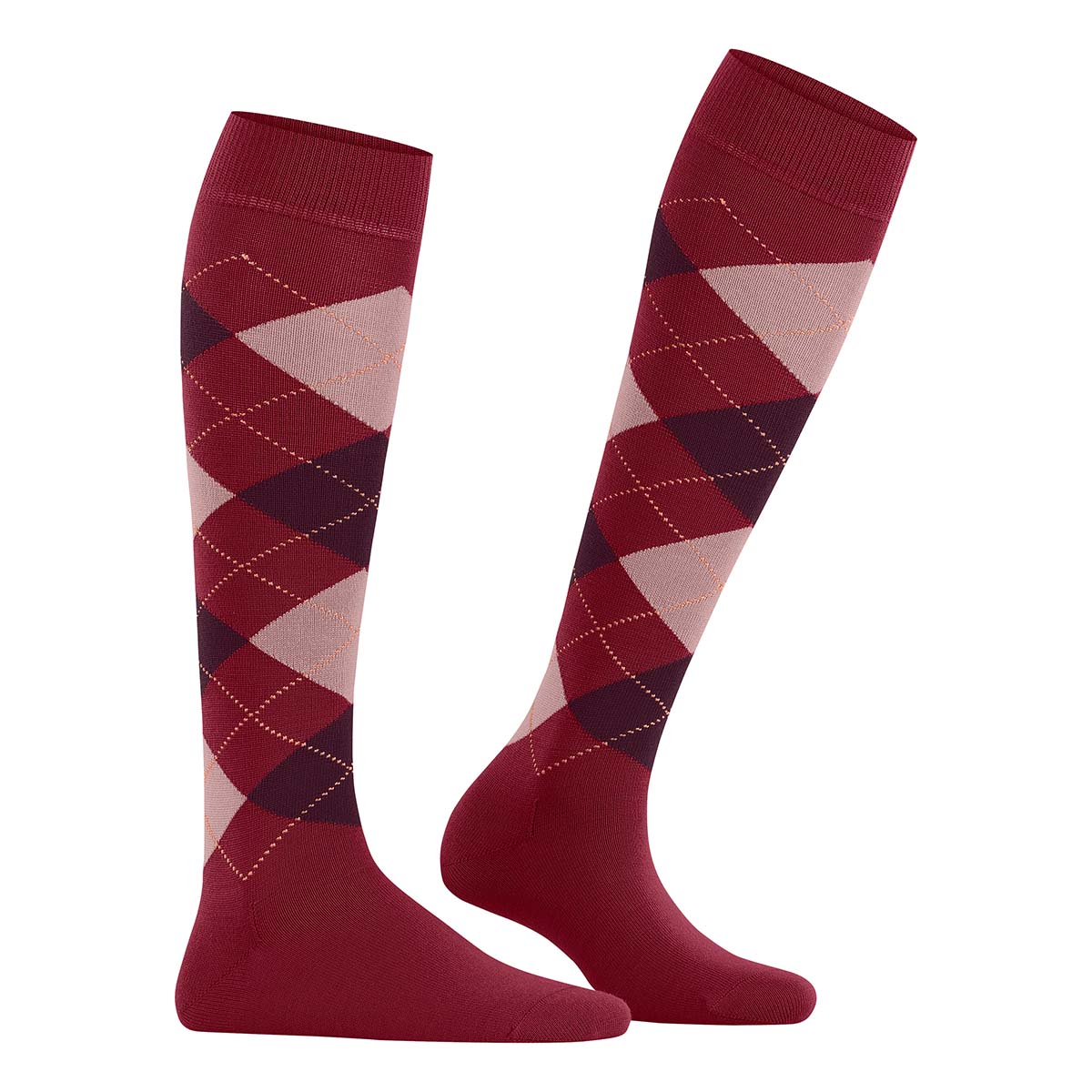 Burlington Marylebone knæstrømper, rød - 22373 - 8033 - Cranberry