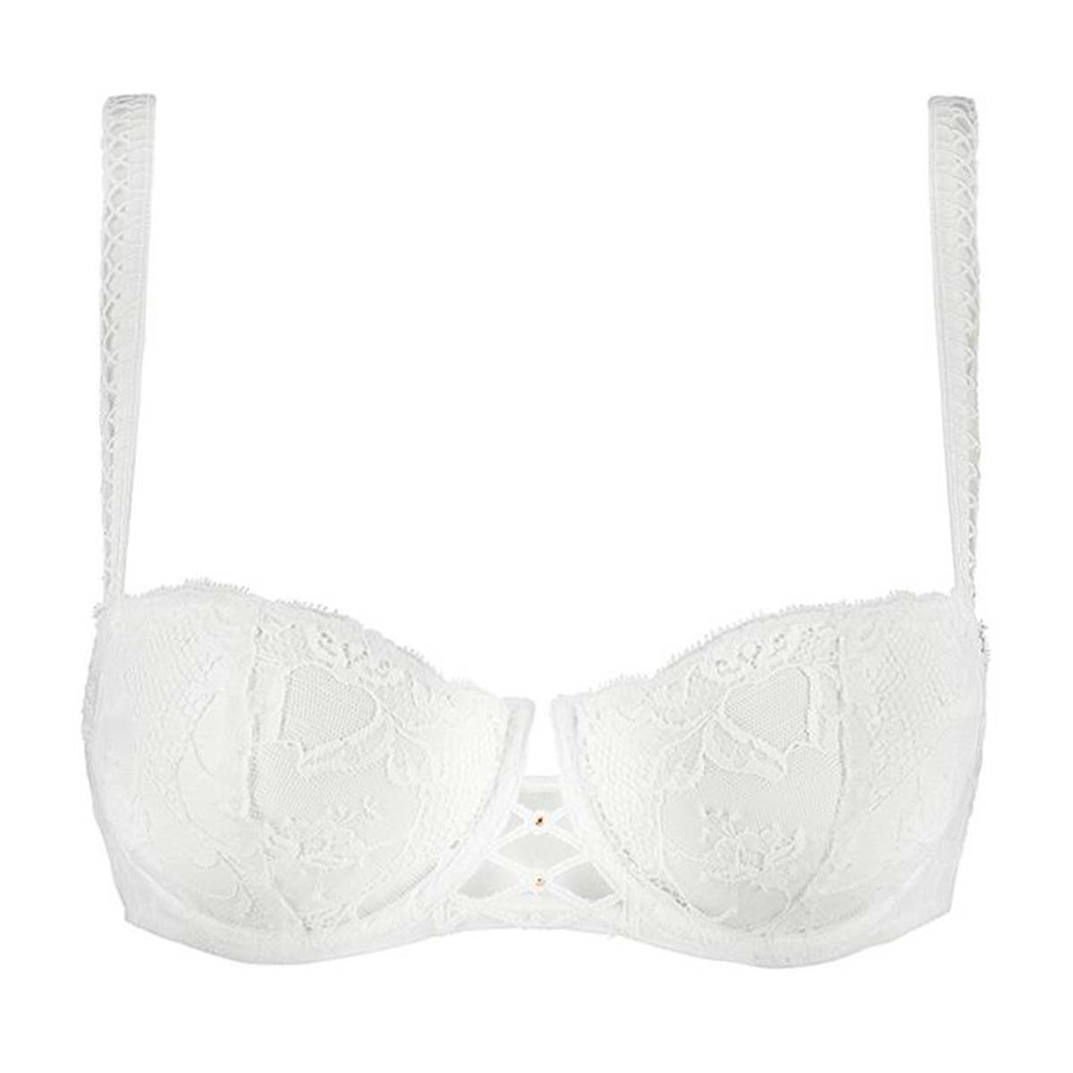 Aubade Kiss Of Love balconette BH, hvid - 2CF14 - OPAL - Opale