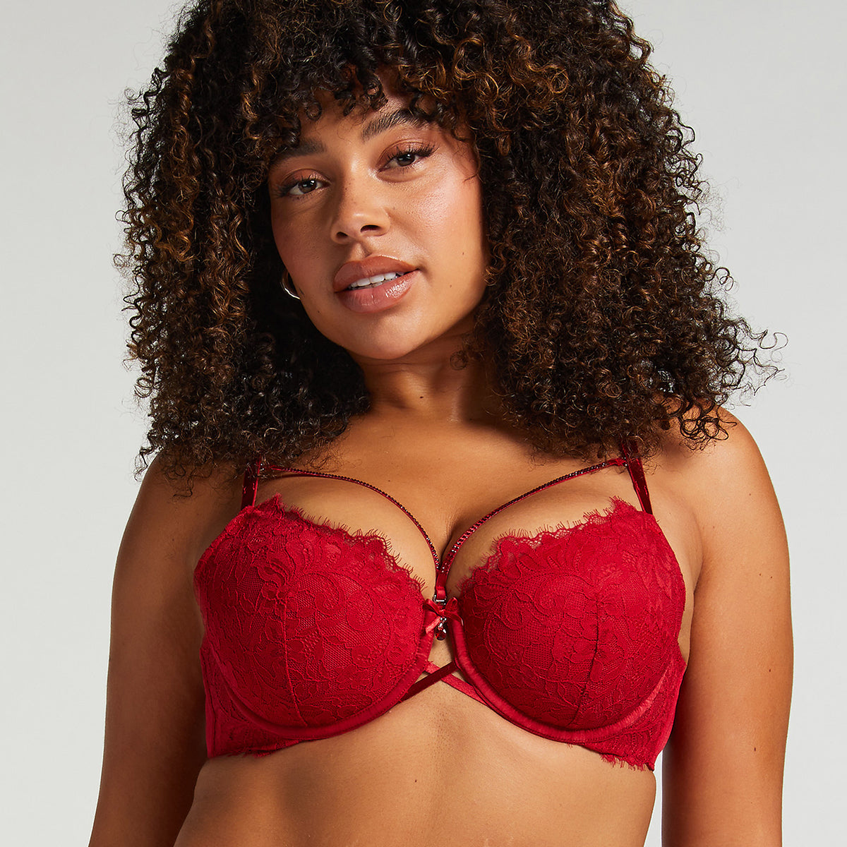 Hunkemöller Charlotta BH med bøjle, rød - 300363 - Chili Pepper - Chili Pepper