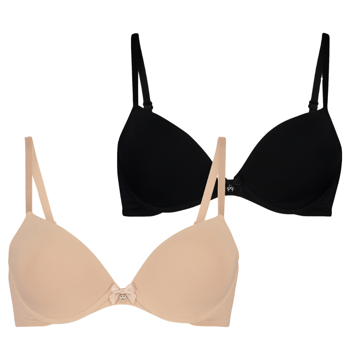 Hunkemöller P&M 2-Pack BH med bøjle, multi - 300512 - RUGBY TAN - Rugby Tan