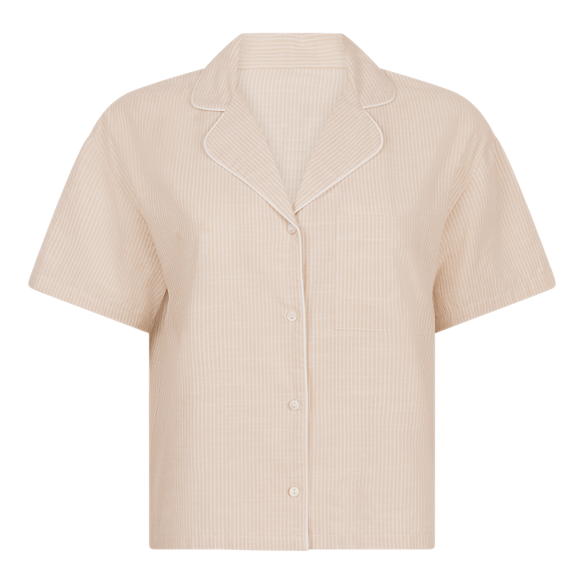 Hunkemöller natskjorte, beige - 302145 - Oxford Tan - Oxford Tan