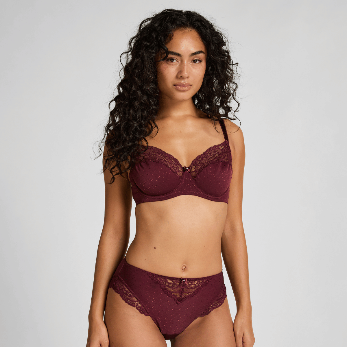 Hunkemöller Sophie BH med bøjle, bordeaux - 302347 - FIG - Fig