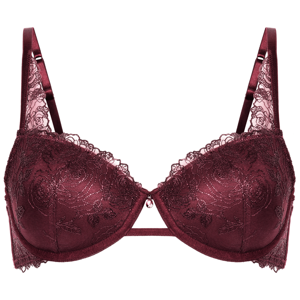 Hunkemöller Hollie BH med bøjle, bordeaux - 303227 - FIG - Fig