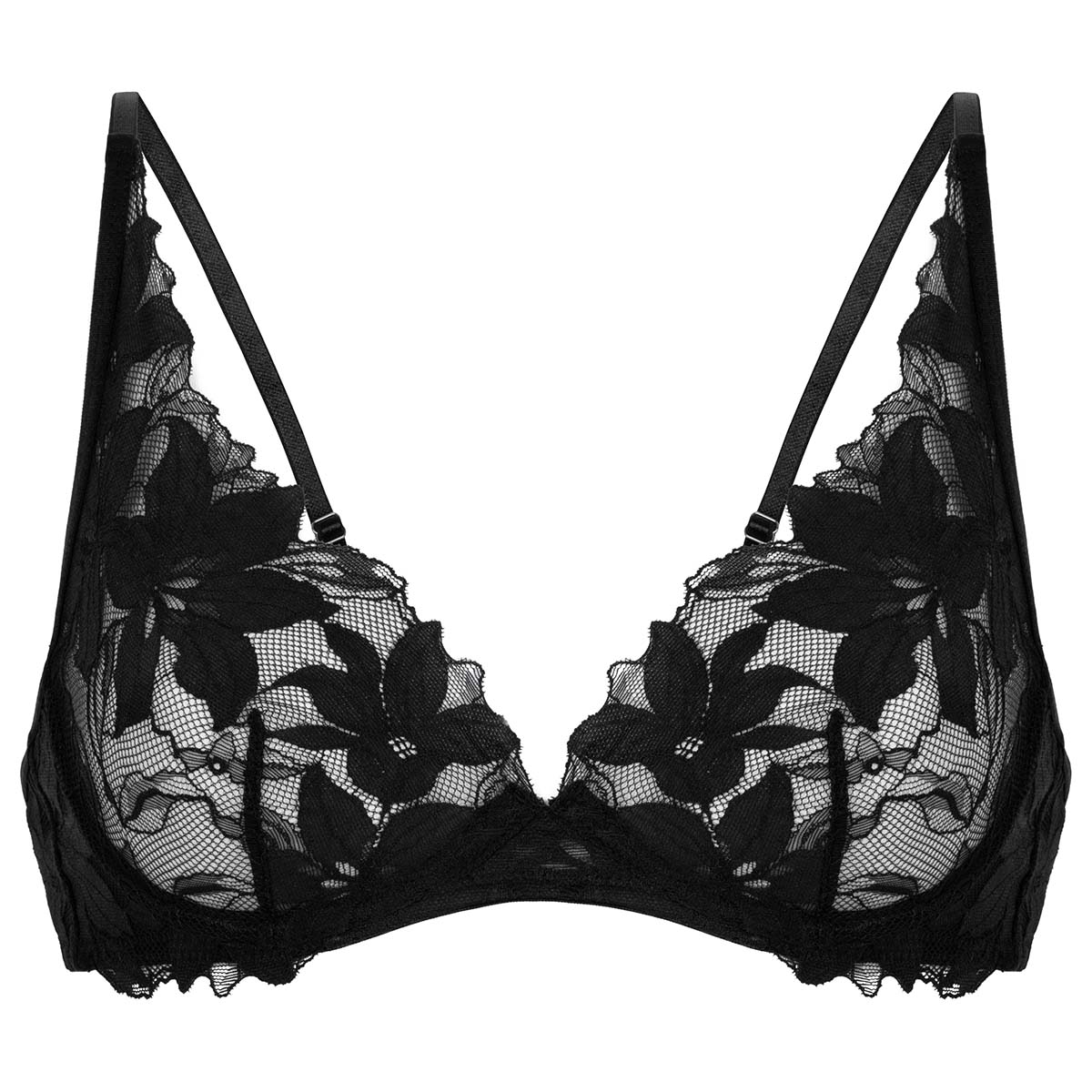 Hunkemöller Ingrid BH med bøjle, sort - 303365 - CAVIAR - Caviar