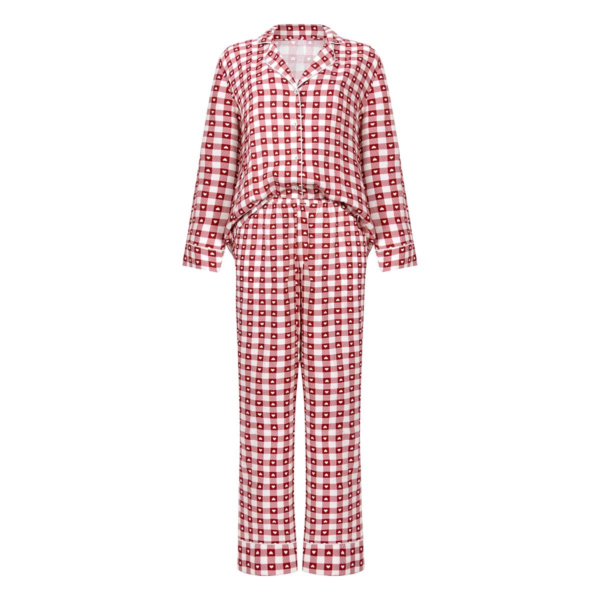 Hunkemöller pyjamas, multi - 303609 - RED DAHLIA - Red Dahlia
