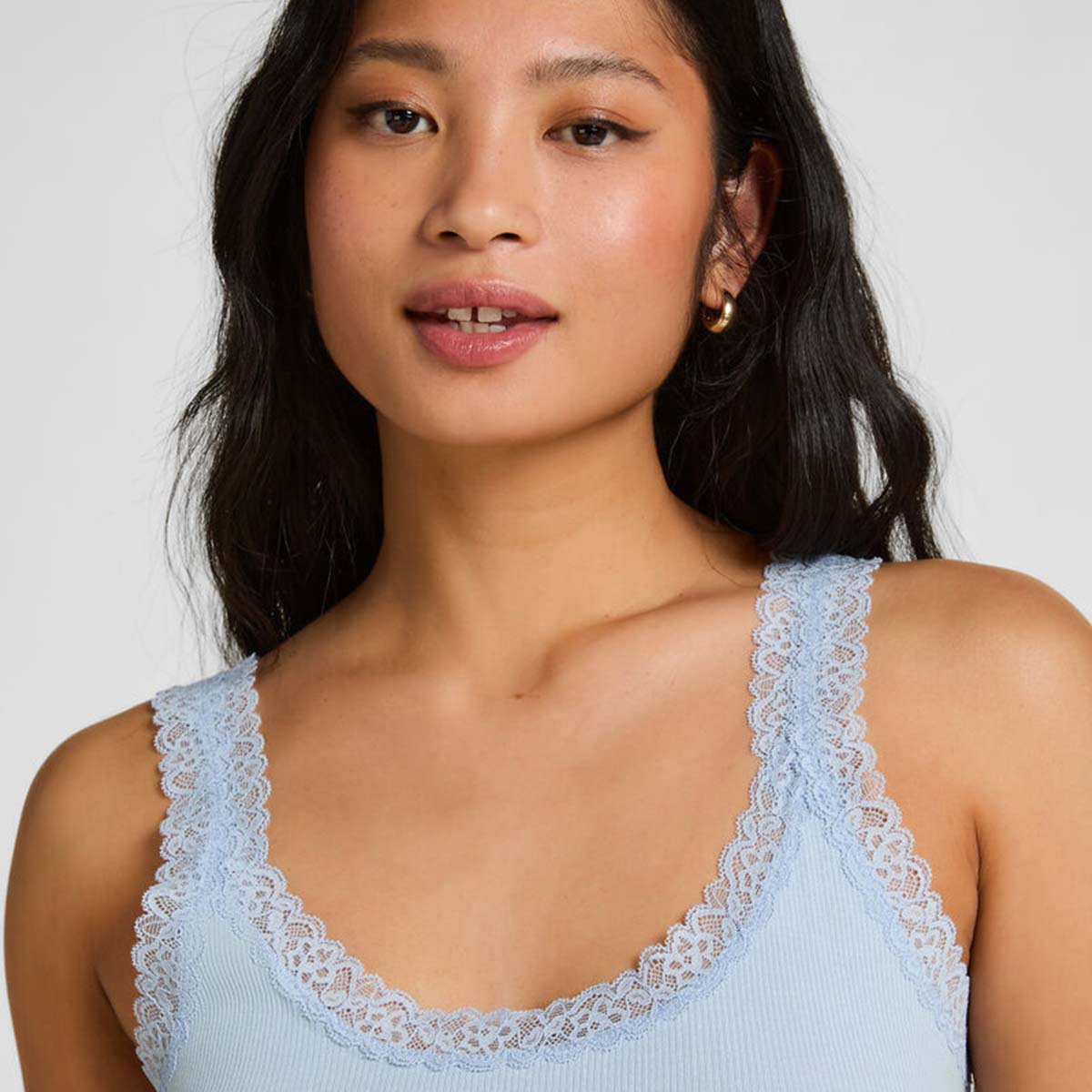 Hunkemöller top, lyseblå - 304698 - HKM BLUE - HKM Blue