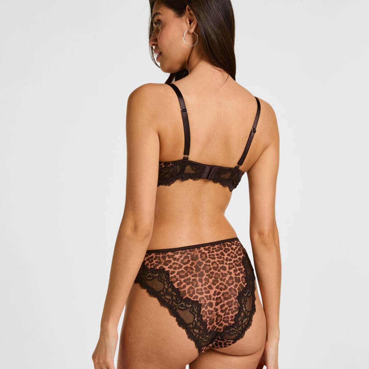 Hunkemöller Gabrielle BH med bøjle, leopard - 304853 - CAVIAR - Caviar