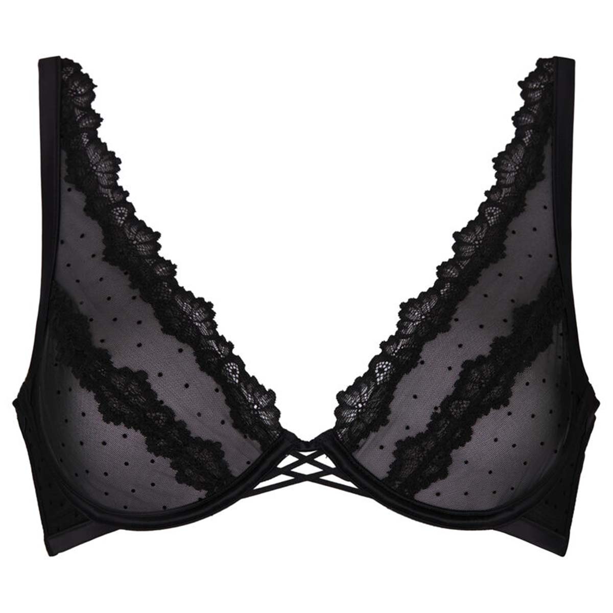 Hunkemöller Kat BH med bøjle, sort - 305603 - Caviar - Caviar