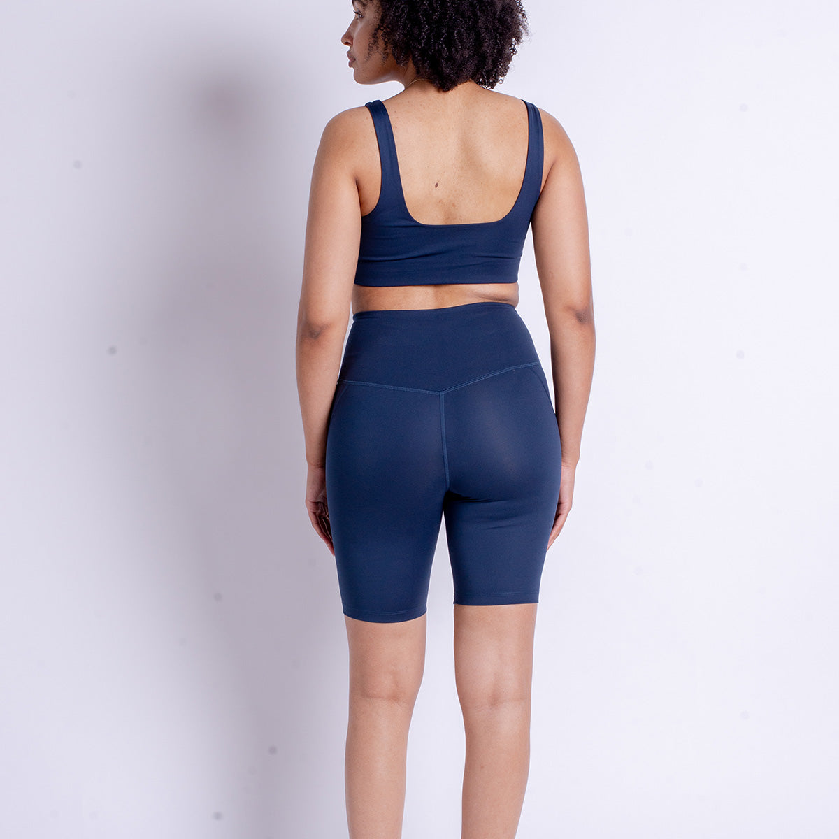 Girlfriend Collective Compressive High-Rise Bike shorts, blå - 4011 - TC - Midnight