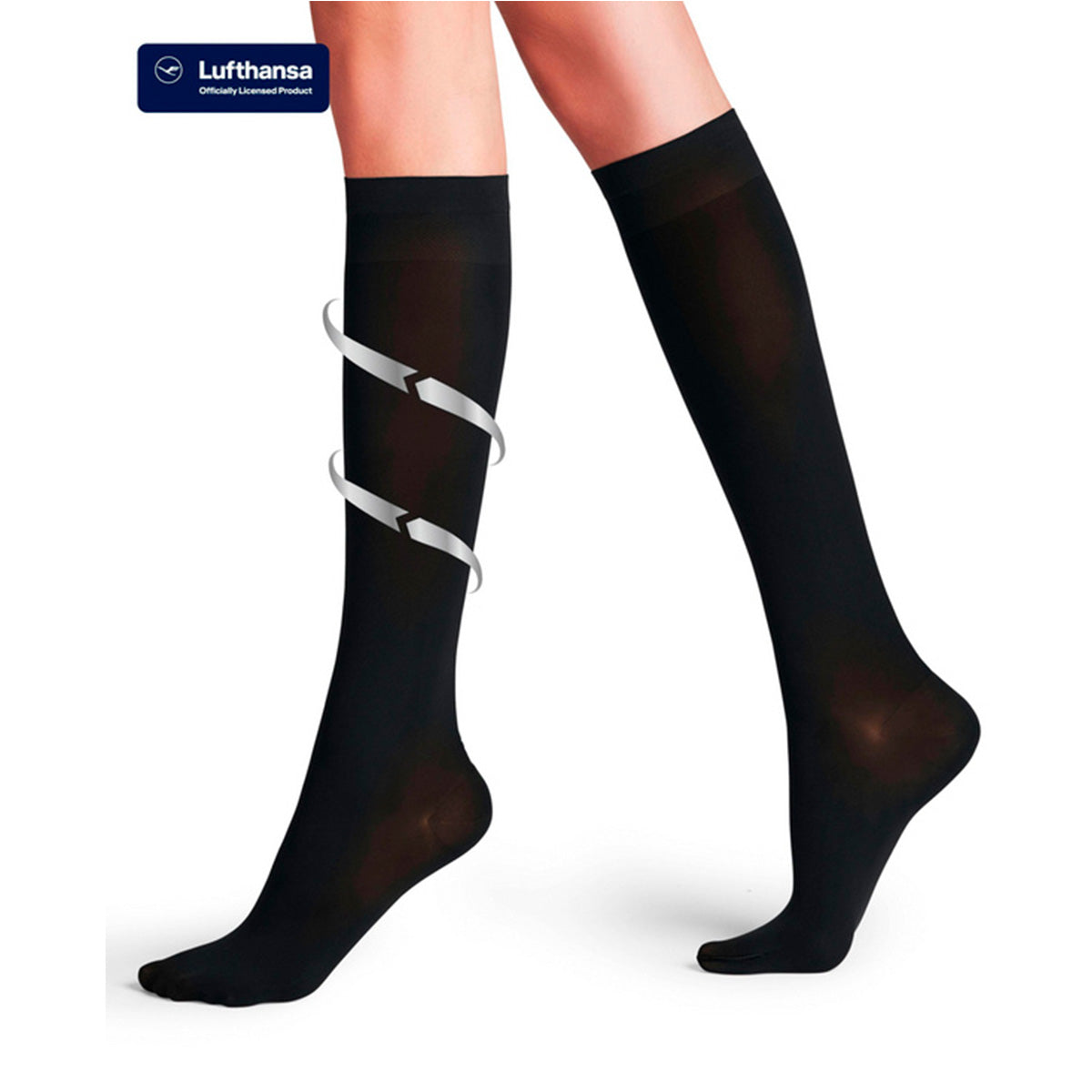 Falke Vitalize støttestrømper, sort - 41746 - 3009 - Black