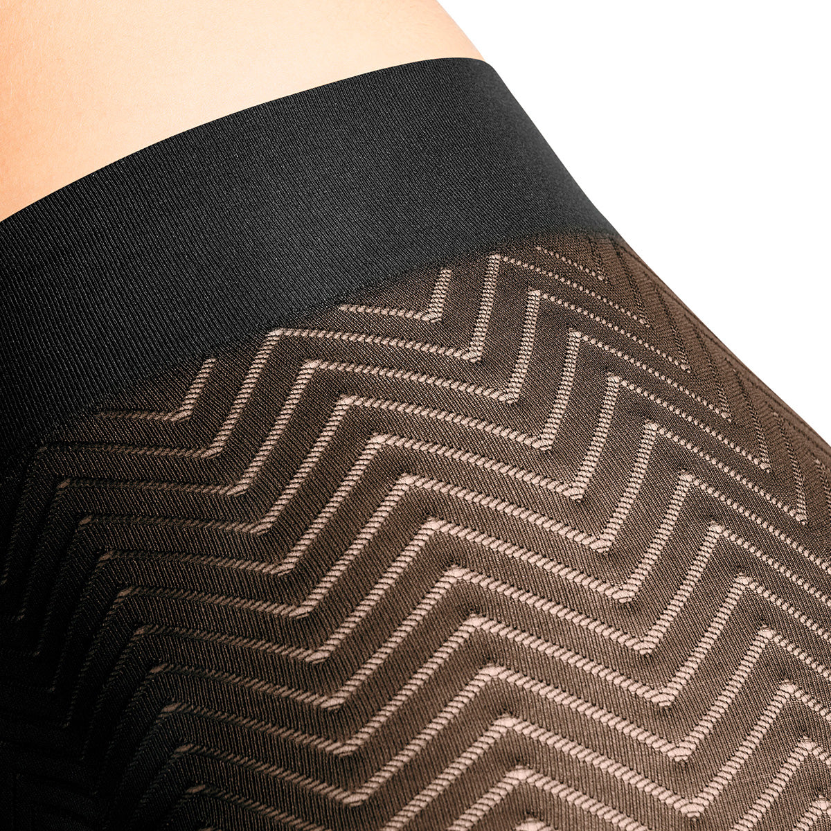 Falke Chevron strømpebukser, sort - 42351 - 3009 - Black